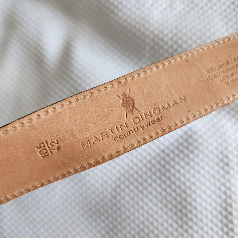 Martin Dingman Black Crocodile-Pattern Belt